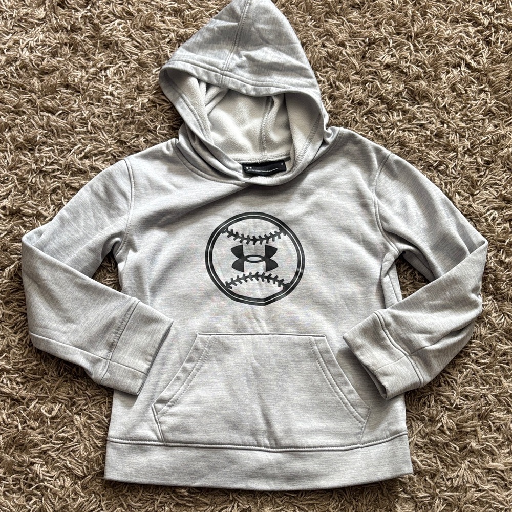 Under Armour Gray Hoodie with Black Logo